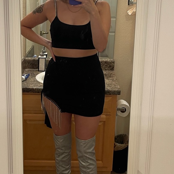 2 piece set with diamond fringe - Picture 2 of 2